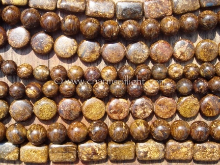 Bronzite polished gemstone beads